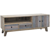 Corso Italy Mango Wood Grey Modern Large TV Stand Entertainment unit 160cm